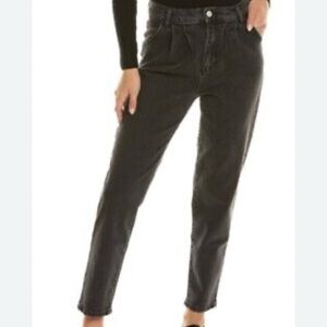 NWT Current/Elliott Pleated Straight Leg Jeans, Size 29, Color Washed Black